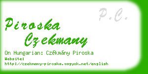 piroska czekmany business card